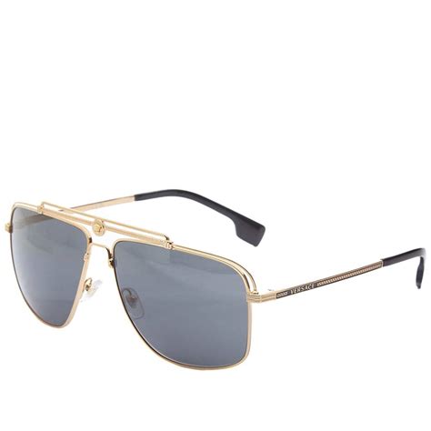 versace ve2242 sunglasses|Versace VE2242 61 Dark Grey & Gold Sunglasses.